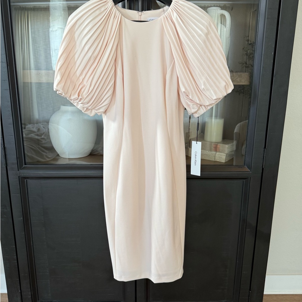 Calvin Klein Midi Dress in Light Pink